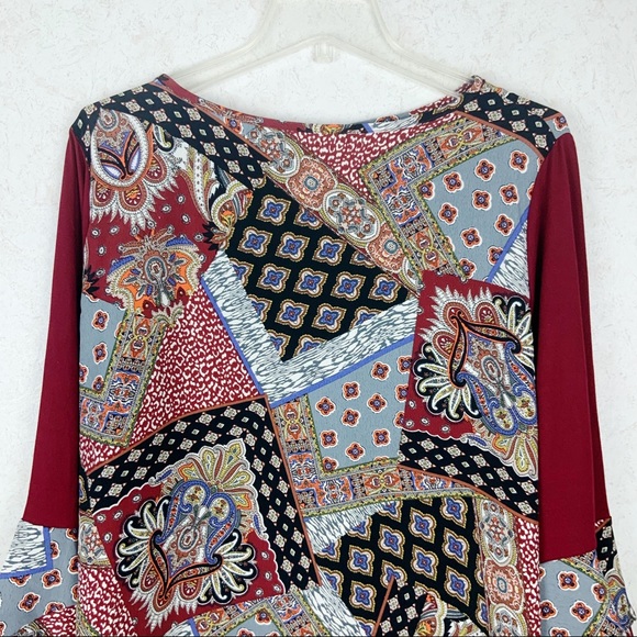 Boutique Animal print patchwork bell sleeves dress oversized - Picture 3 of 8